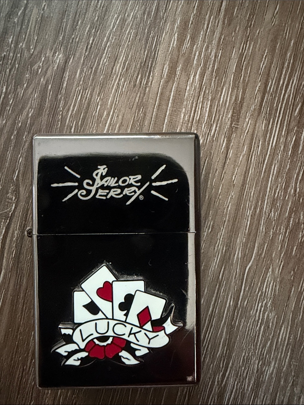 Zippo Sailor Jerry Playing Cards 2007 Metal Pocket flip Lighter Limited Edition